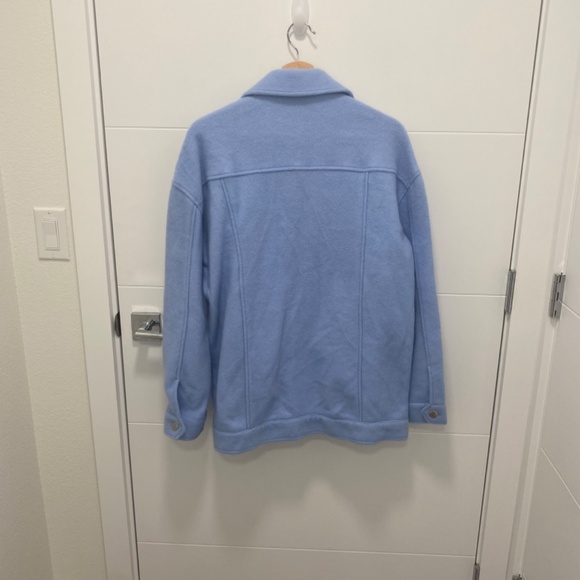 Zara Trafaluc Button Down Collared Long Sleeve Jacket. Blue. Medium - Picture 6 of 12